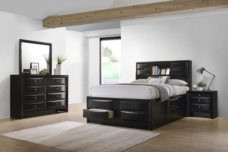 Briana 4-piece Eastern King Bedroom Set Black - 202701KE-S4
