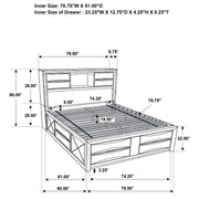 Briana 4-piece Eastern King Bedroom Set Black - 202701KE-S4