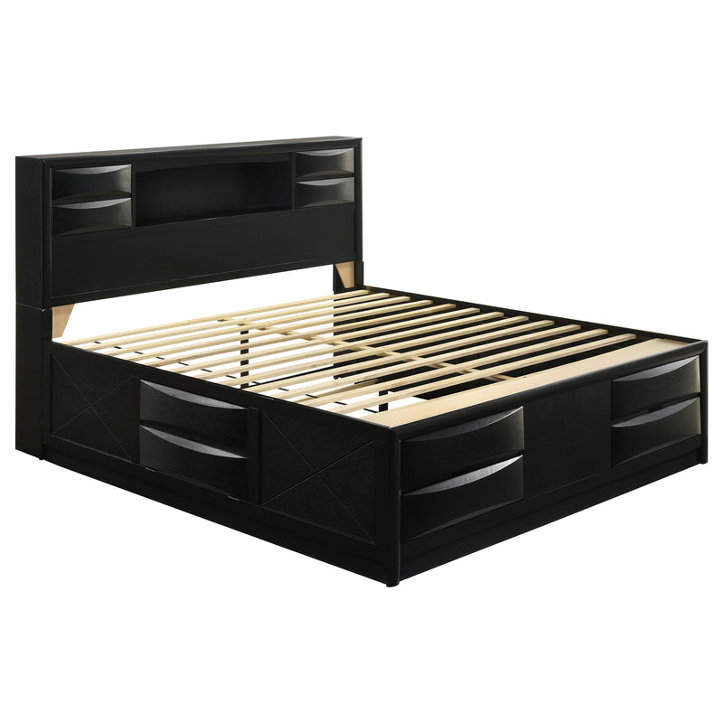 Briana 4-piece Eastern King Bedroom Set Black - 202701KE-S4