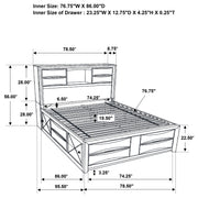 Briana 5-piece California King Bedroom Set Black - 202701KW-S5