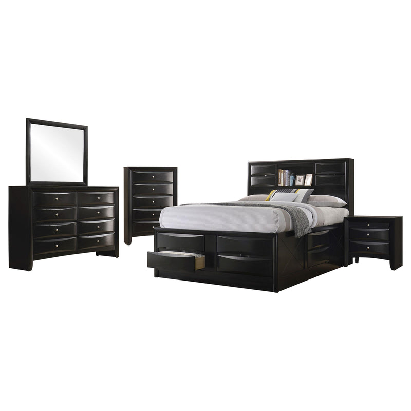 Briana 5-piece Queen Bedroom Set Black - 202701Q-S5