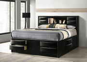 Briana Wood Eastern King Storage Bookcase Bed Black - 202701KE