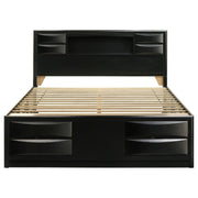 Briana Wood Eastern King Storage Bookcase Bed Black - 202701KE