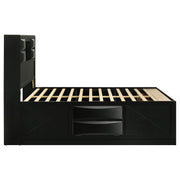 Briana Wood Queen Storage Bookcase Bed Black - 202701Q