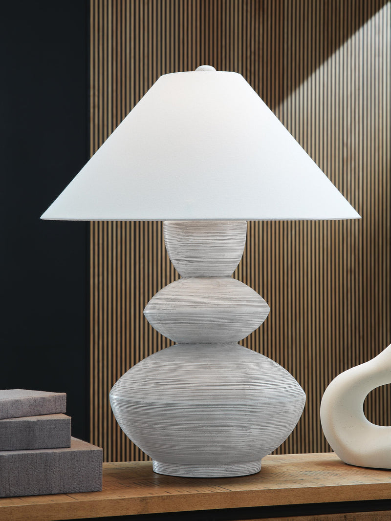 Brickdon Distressed White Table Lamp - L235874