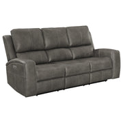 Brickston 2-piece Triple Power Reclining Sofa Set Charcoal - 603431PPP-S2