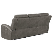 Brickston 2-piece Triple Power Reclining Sofa Set Charcoal - 603431PPP-S2