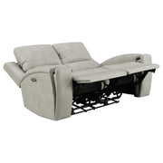 Brickston 2-piece Triple Power Reclining Sofa Set Grey - 603434PPP-S2