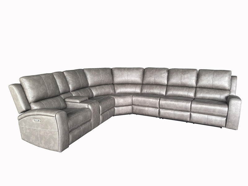 Brickston 4-piece Faux Leather Triple Power Reclining Sectional Charcoal - 600520PPP-SET