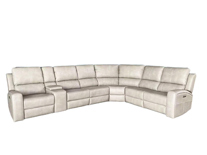 Brickston 4-piece Triple Power Reclining Sectional Sofa Mushroom - 600570PPP-SET