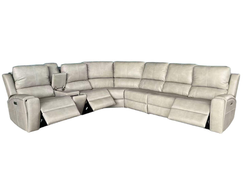 Brickston 4-piece Triple Power Reclining Sectional Sofa Mushroom - 600570PPP-SET