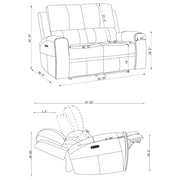Brickston Triple Power Reclining Loveseat Charcoal - 603432PPP