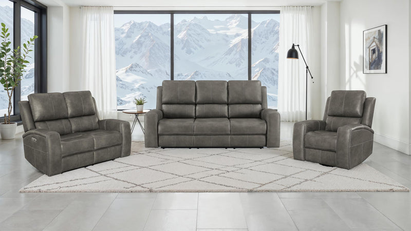 Brickston Triple Power Reclining Loveseat Charcoal - 603432PPP