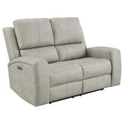Brickston Triple Power Reclining Loveseat Grey - 603435PPP