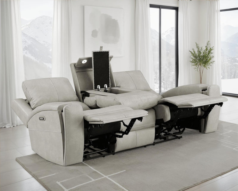 Brickston Triple Power Reclining Sofa Grey - 603434PPP