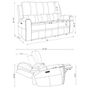 Brickston Triple Power Reclining Sofa Grey - 603434PPP