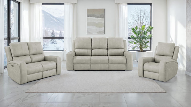 Brickston Triple Power Reclining Sofa Grey - 603434PPP