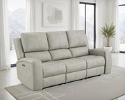 Brickston Triple Power Reclining Sofa Grey - 603434PPP