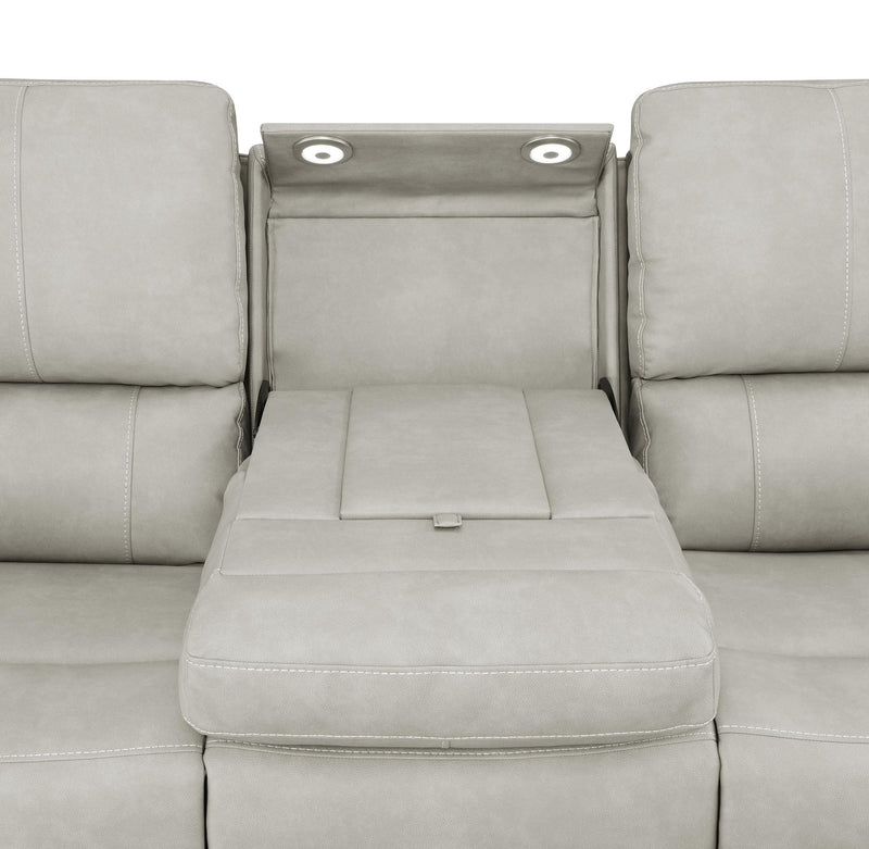 Brickston Triple Power Reclining Sofa Grey - 603434PPP