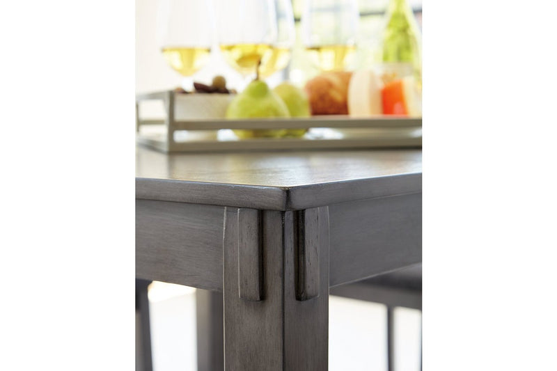 Bridson Gray Counter Height Dining Table and Bar Stools (Set of 5) - Gate FurnitureDining Room Set