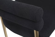 Brielle Boucle Fabric Upholstered Dining Chair in Black, Set of 2 - 804Black-C