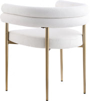 Brielle Boucle Fabric Upholstered Dining Chair in Cream, Set of 2 - 804Cream-C
