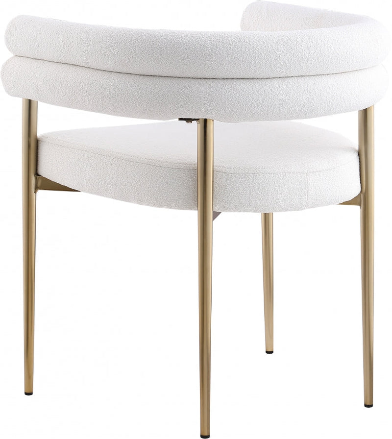 Brielle Boucle Fabric Upholstered Dining Chair in Cream, Set of 2 - 804Cream-C