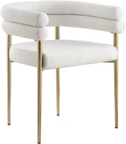 Brielle Boucle Fabric Upholstered Dining Chair in Cream, Set of 2 - 804Cream-C