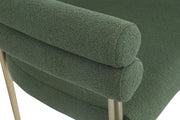 Brielle Boucle Fabric Upholstered Dining Chair in Green, Set of 2 - 804Green-C