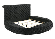 Brigitte Black King Upholstered Storage Panel Bed - Gate FurnitureKing Bed