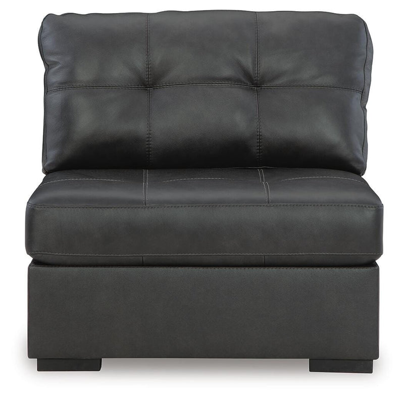 Brindley Pier 3-Piece Sectional with Ottoman in Fog - PKG022068