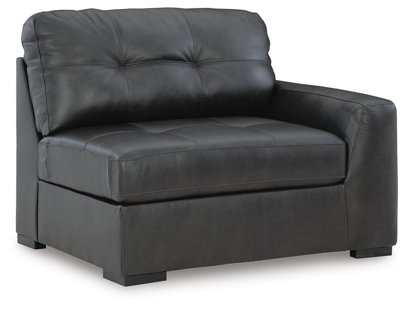 Brindley Pier 3-Piece Sectional with Ottoman in Fog - PKG022068