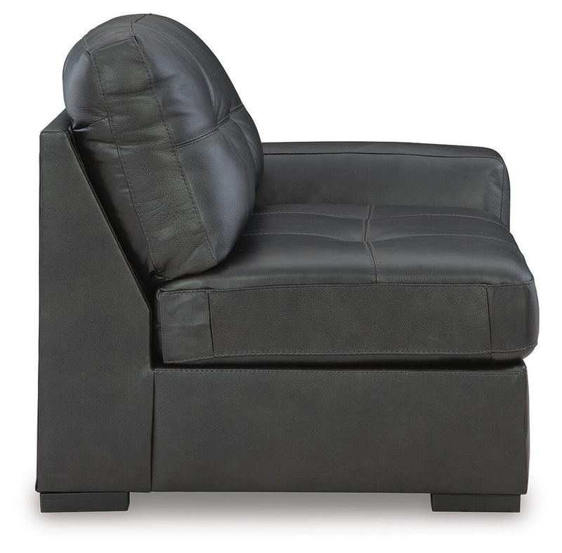 Brindley Pier 4-Piece Sectional with Ottoman in Fog - PKG019366