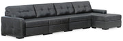 Brindley Pier 4-Piece Sectional with Ottoman in Fog - PKG022069