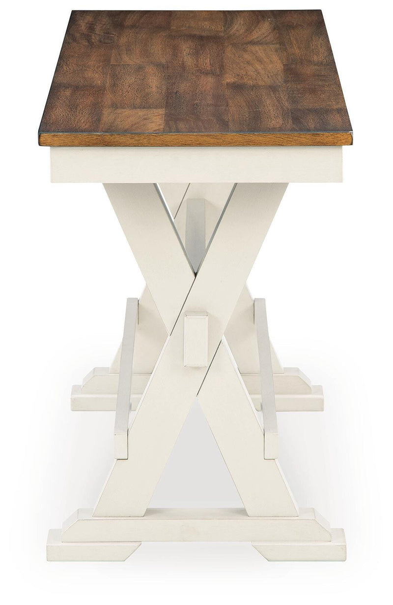 Brinfern Brown/Antique White 48" Counter Height Bench - PCD628-09