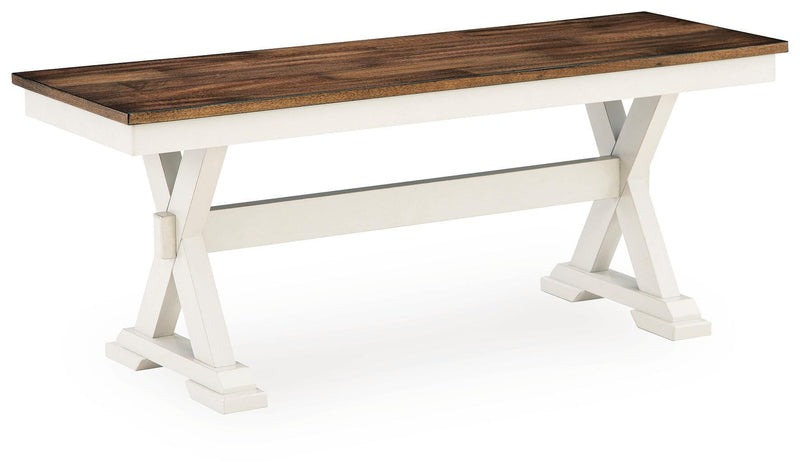 Brinfern Brown/Antique White 48" Dining Bench - PCD628-00