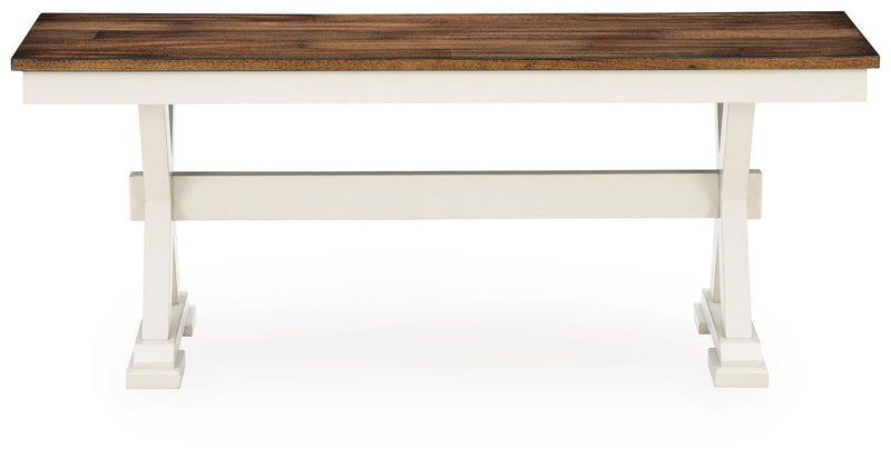 Brinfern Brown/Antique White 48" Dining Bench - PCD628-00
