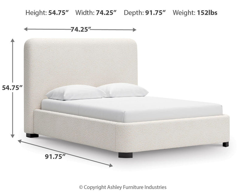 Brintstreet Beige Queen Upholstered Bed - PCB401-81
