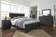 Brinxton Black Queen Panel Bed - Gate FurnitureQueen Bed