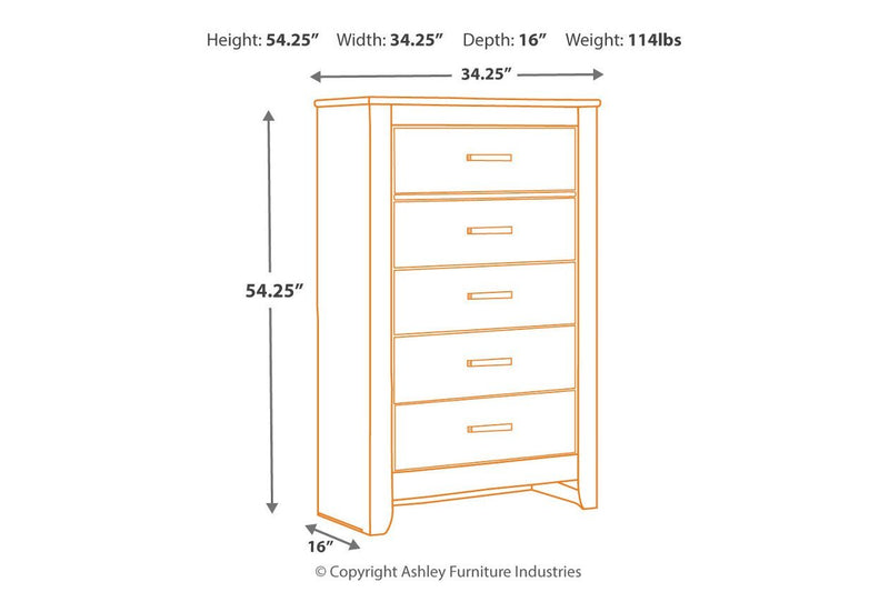 Brinxton Charcoal Chest of Drawers - Gate FurnitureChest