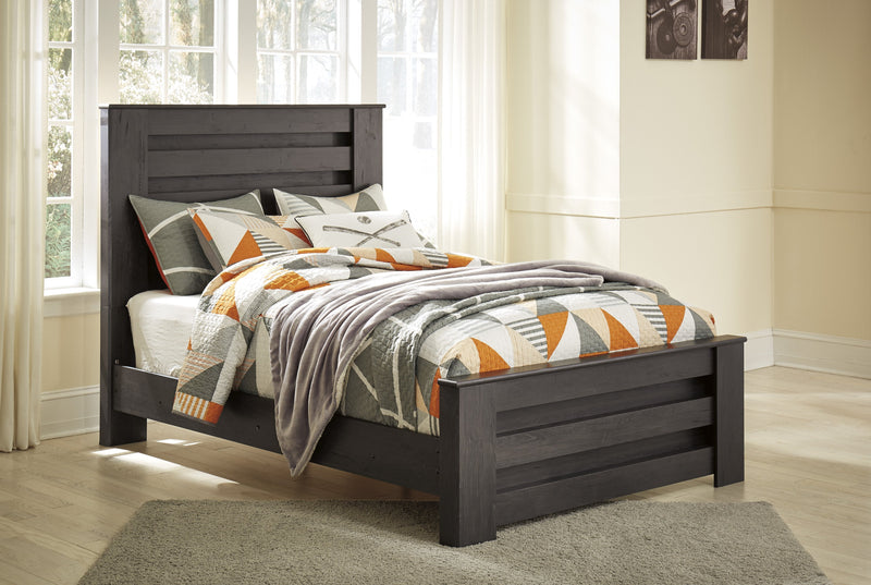 Brinxton Charcoal Full Panel Bed - Gate FurnitureFull Bed