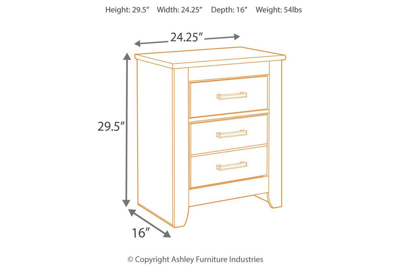 Brinxton Charcoal Nightstand - Gate FurnitureNightstand