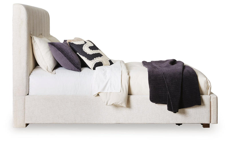 Brizmore Beige Queen Upholstered Storage Bed - PCB2611B4