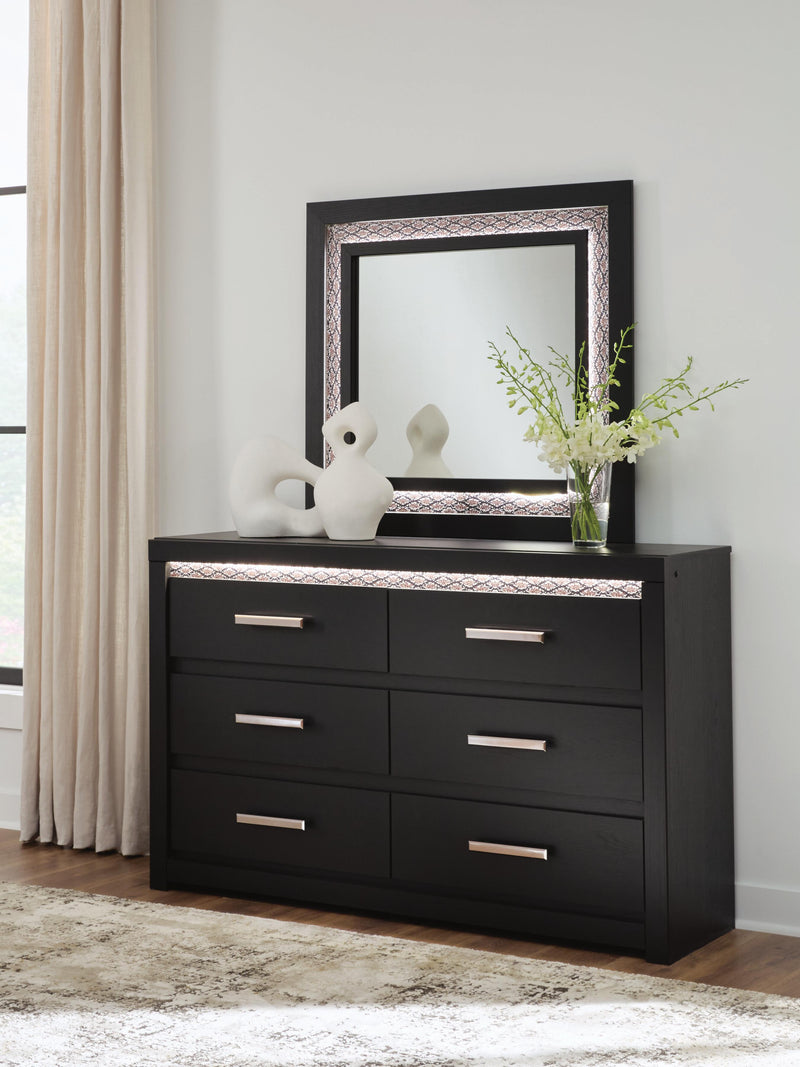 Brizmore Black Dresser and Mirror - PCB2611B1