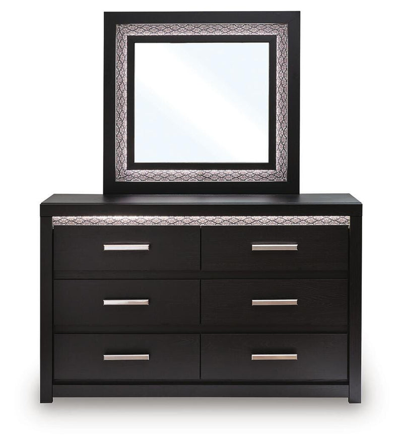 Brizmore Black Dresser and Mirror - PCB2611B1