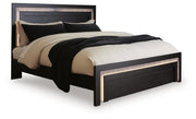 Brizmore Black King Panel Bed - PCB2611B17