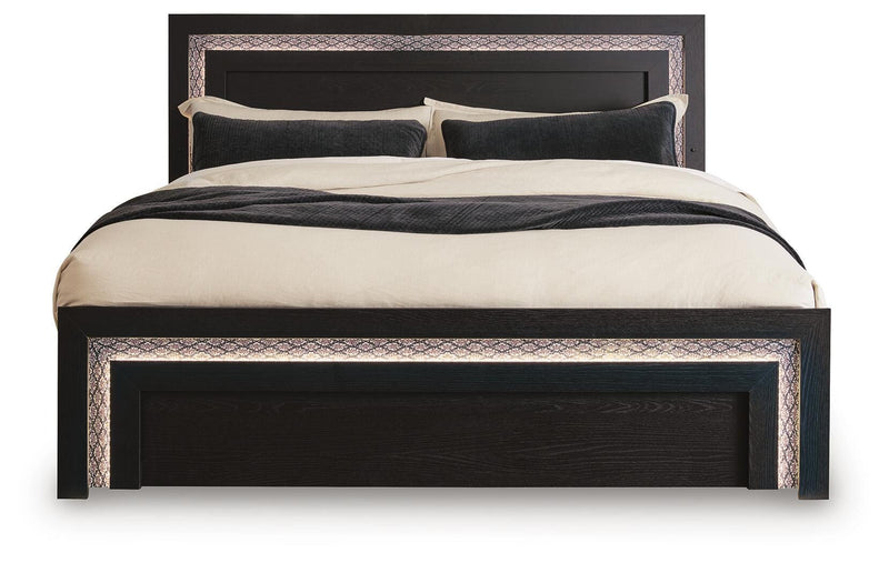 Brizmore Black Queen Panel Bed - PCB2611B11