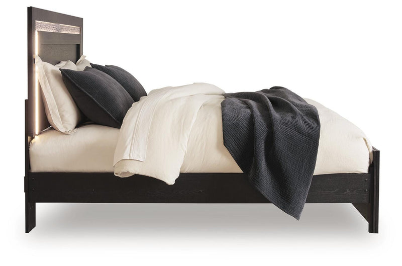 Brizmore Black Queen Panel Bed - PCB2611B11