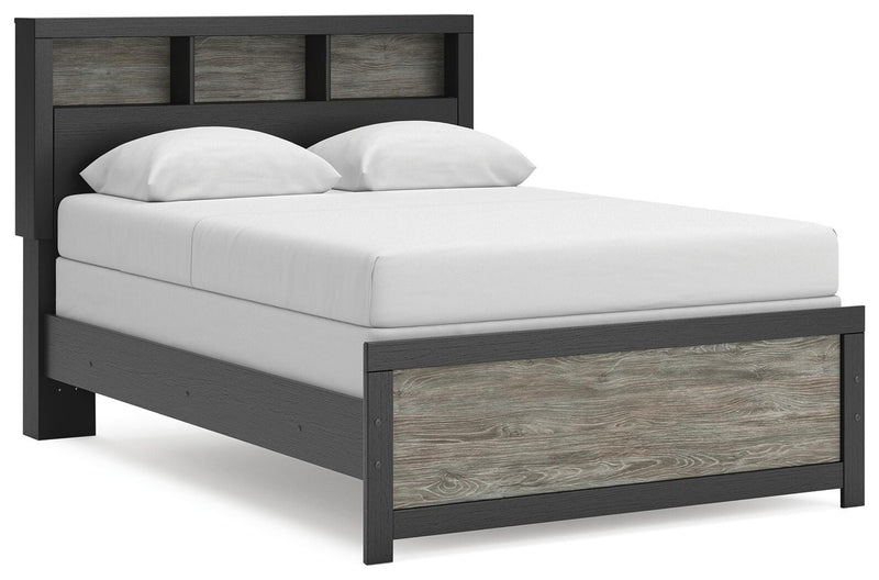 Broachmyn Black/Gray Full Bookcase Bed - PCB1118B13