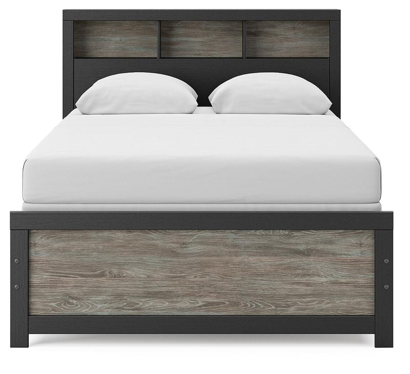 Broachmyn Black/Gray Full Bookcase Bed - PCB1118B13